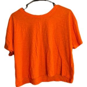 BRIGHT ORANGE OLD NAVY- FLOWY CROP